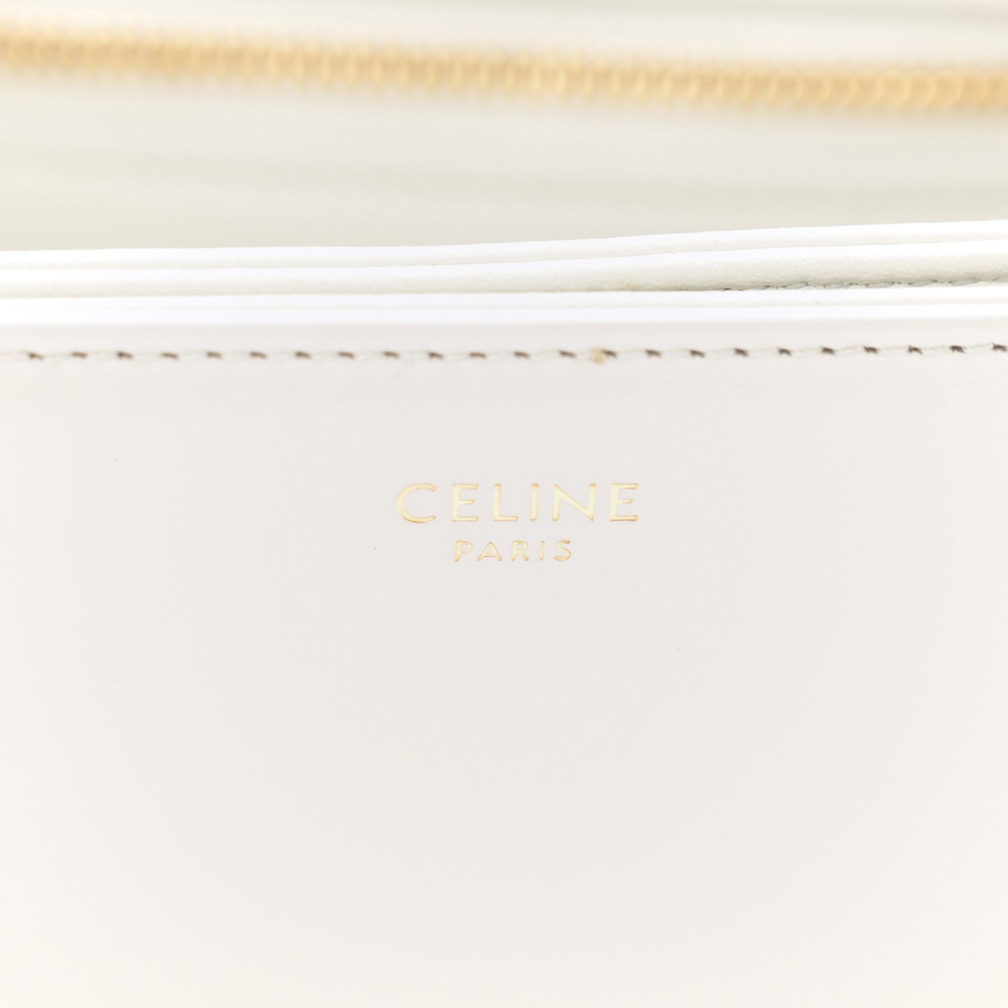 Shiny Calfskin Teen Triomphe Chalk