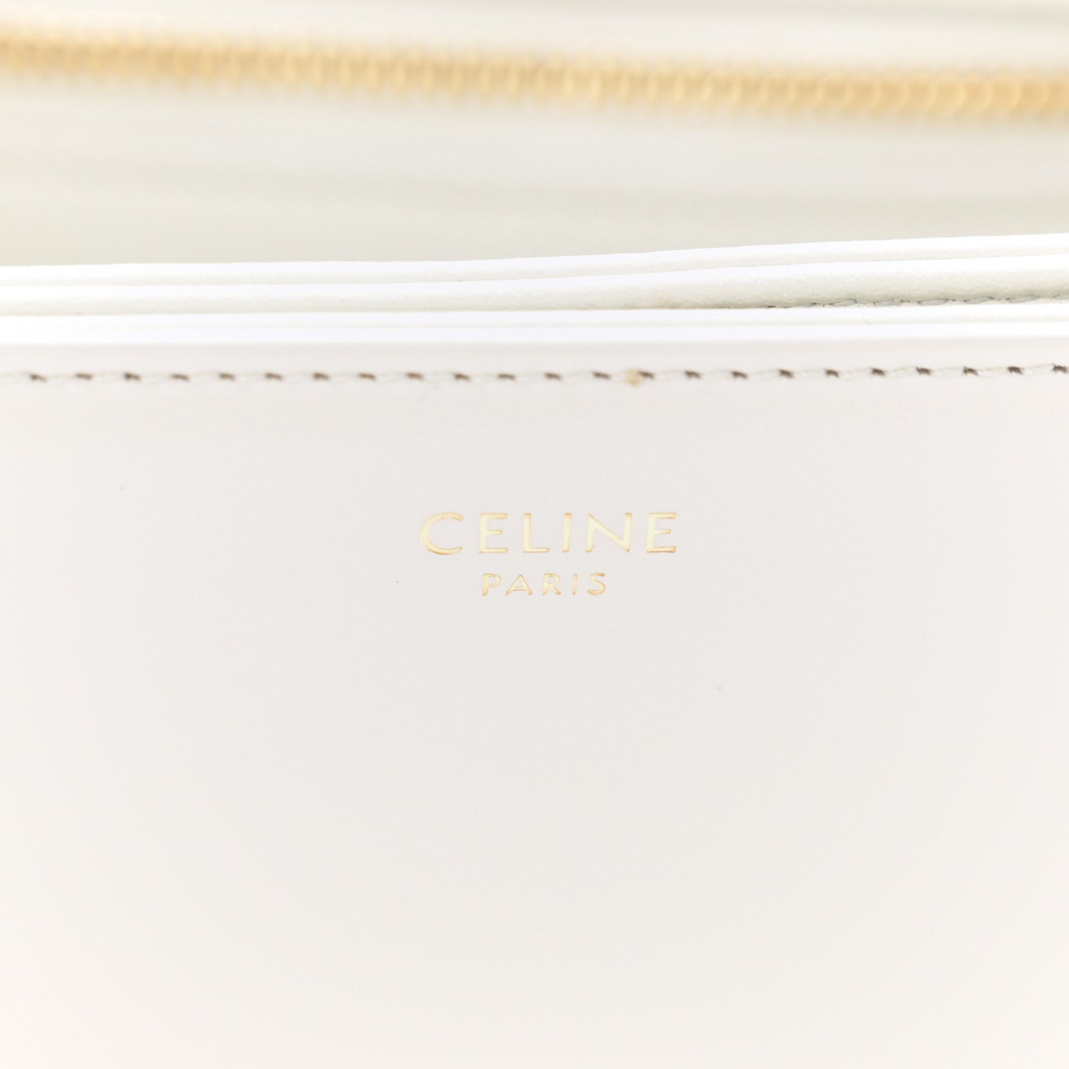 Celine Shiny Calfskin Teen Triomphe Chalk 6 of 12
