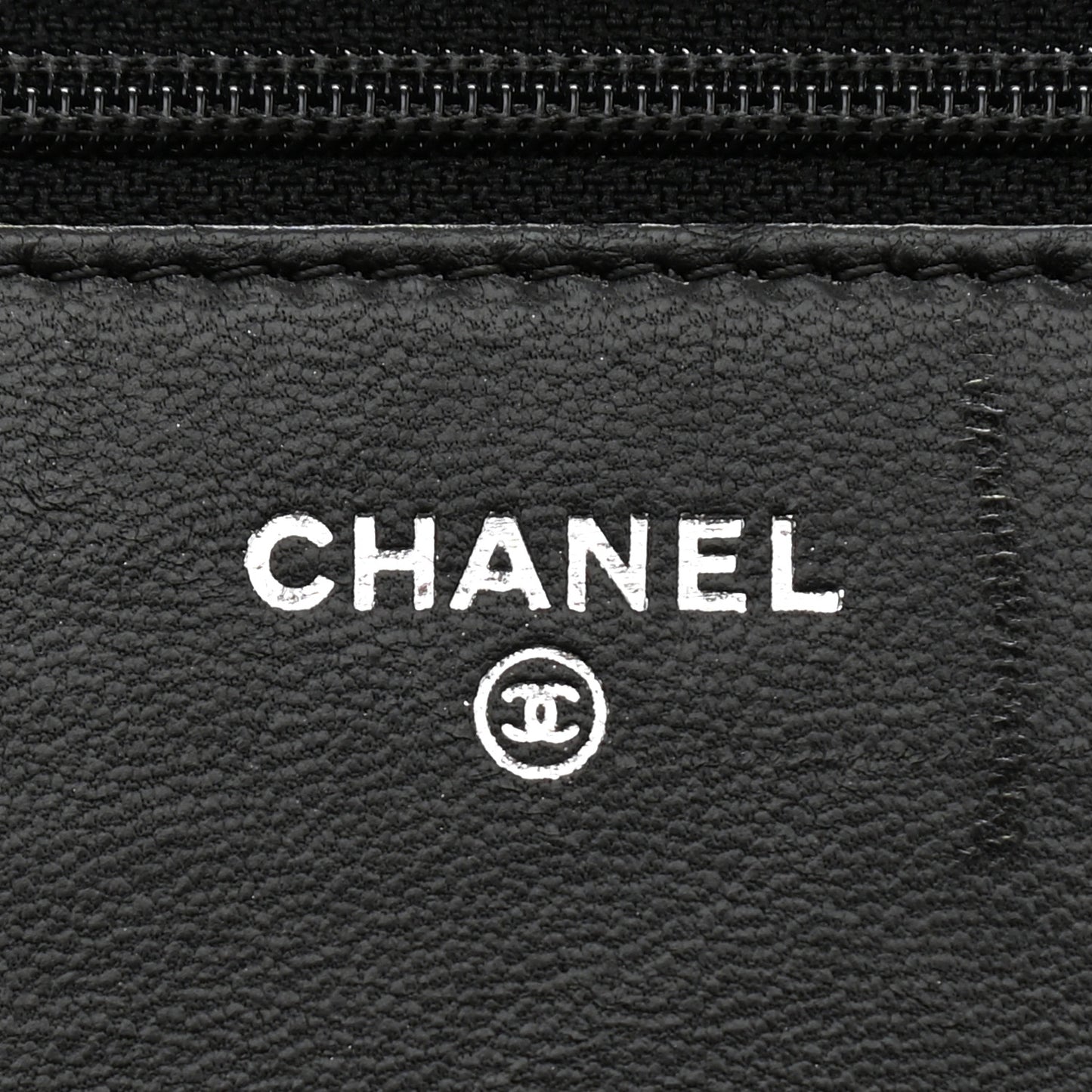 Lambskin Chevron Quilted Wallet On Chain WOC So Black
