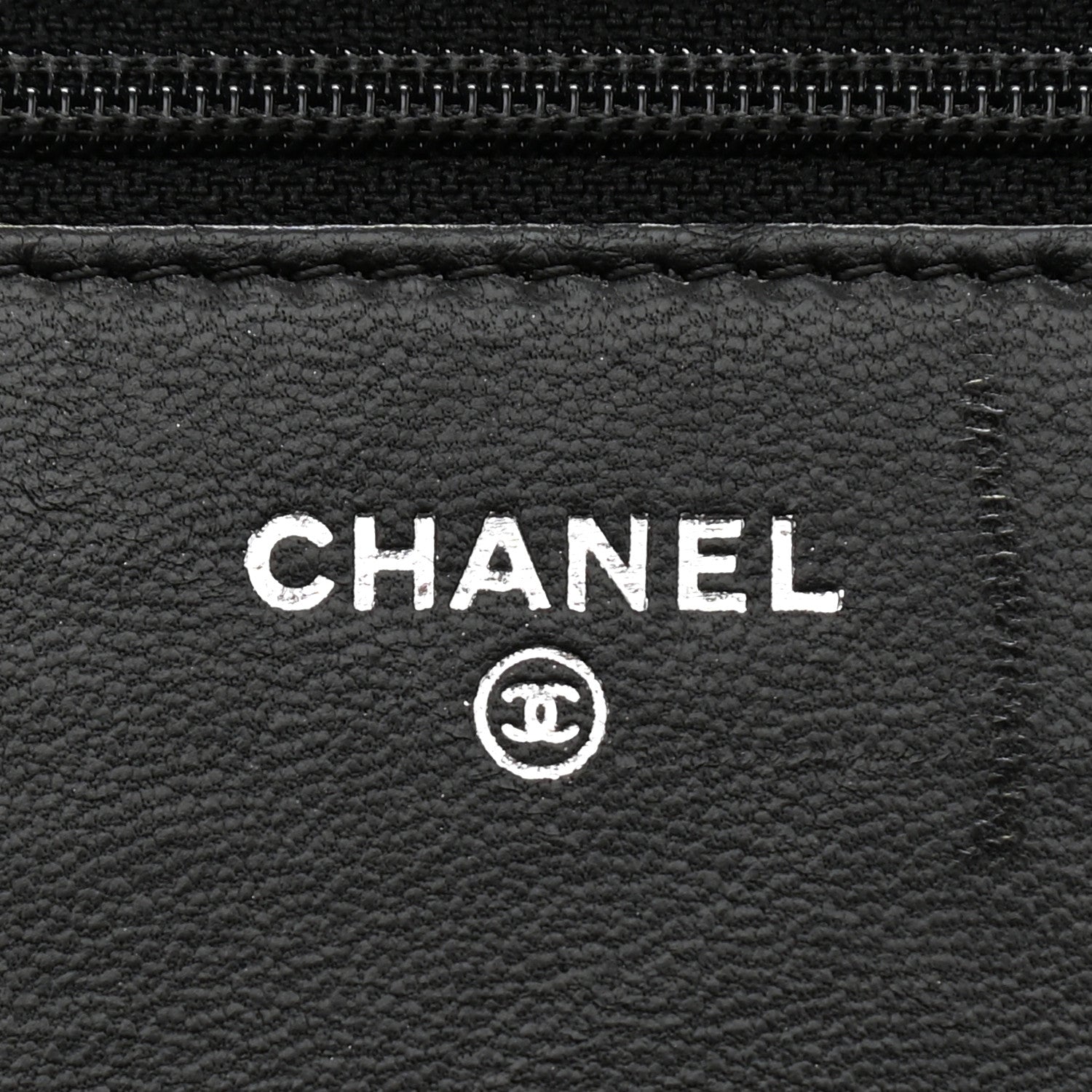Chanel Lambskin Chevron Quilted Wallet On Chain WOC So Black 6 of 13