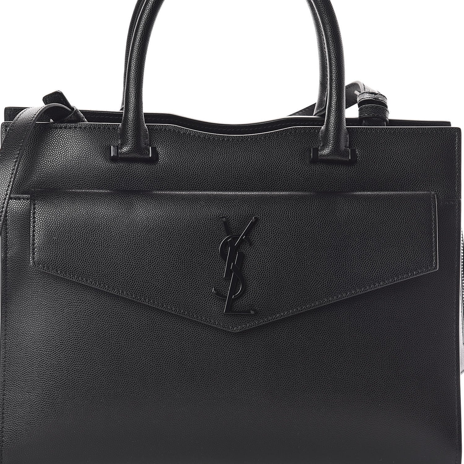 Saint Laurent Grain De Poudre Medium Uptown Tote Black 7 of 9