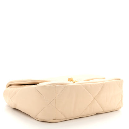 Chanel Goatskin Quilted Medium Chanel 19 Flap Beige 4 of 11