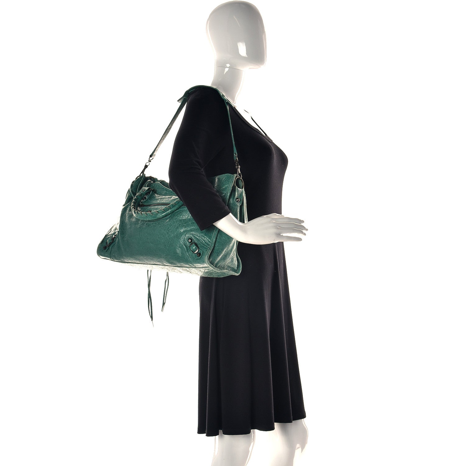 Balenciaga Agneau Classic Hardware City Vert Sauge 2 of 15