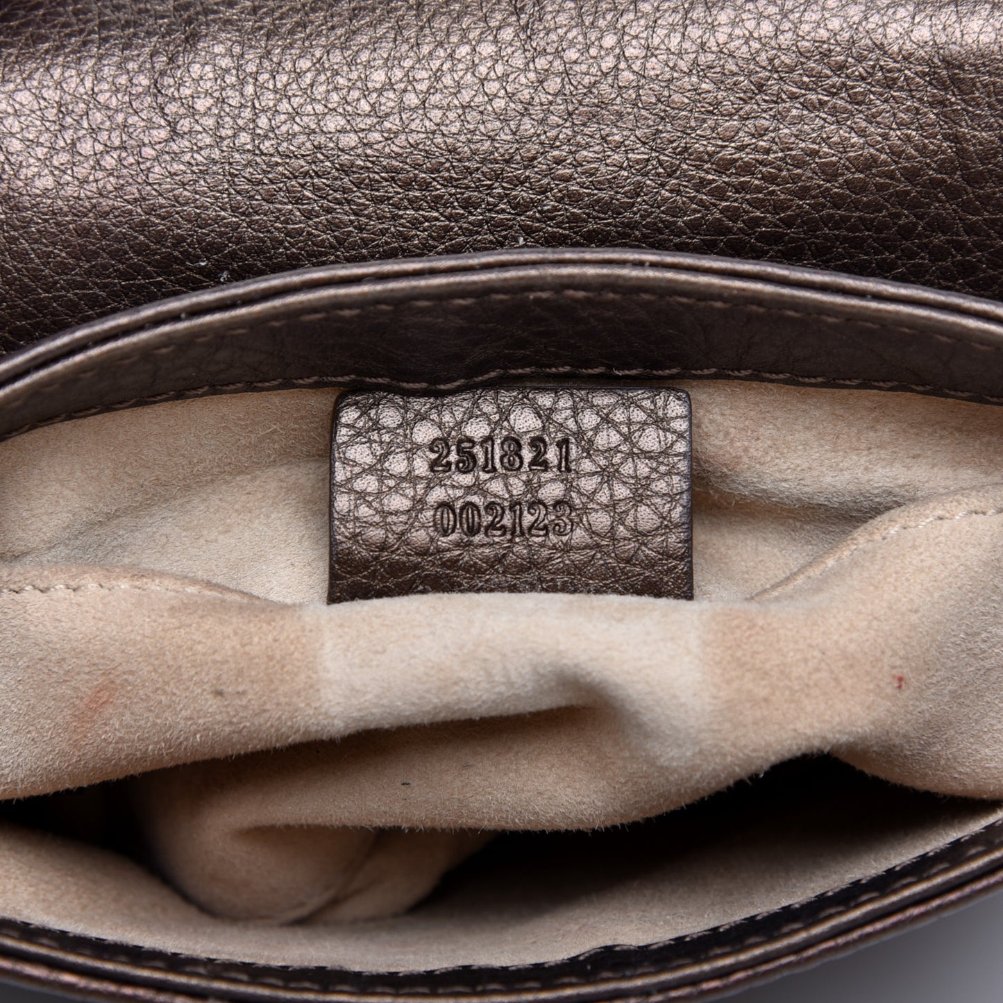 Metallic Pebbled Calfskin Small 1973 Chain Shoulder Bag Winter Leaf