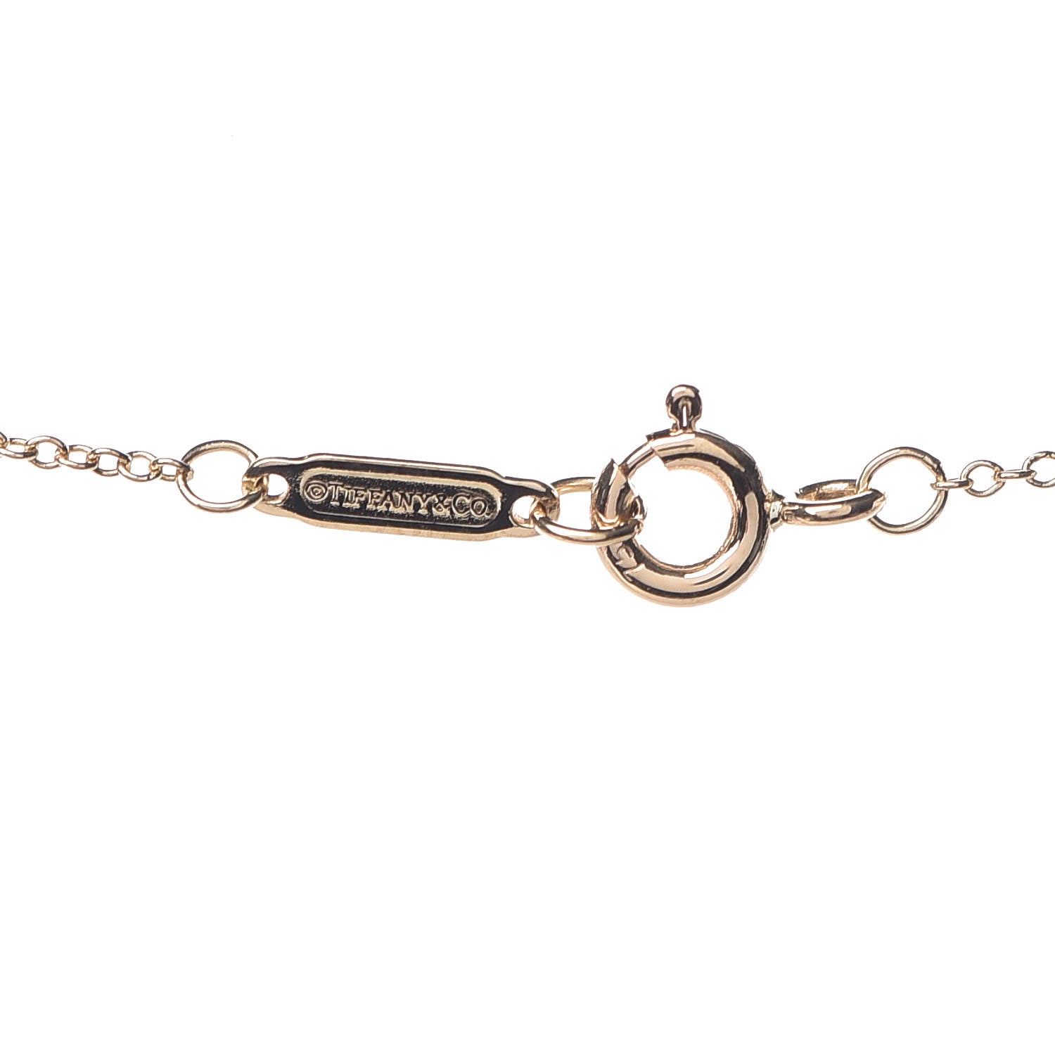 Tiffany 18K Yellow Gold Small Oval Key Pendant Necklace 6 of 7