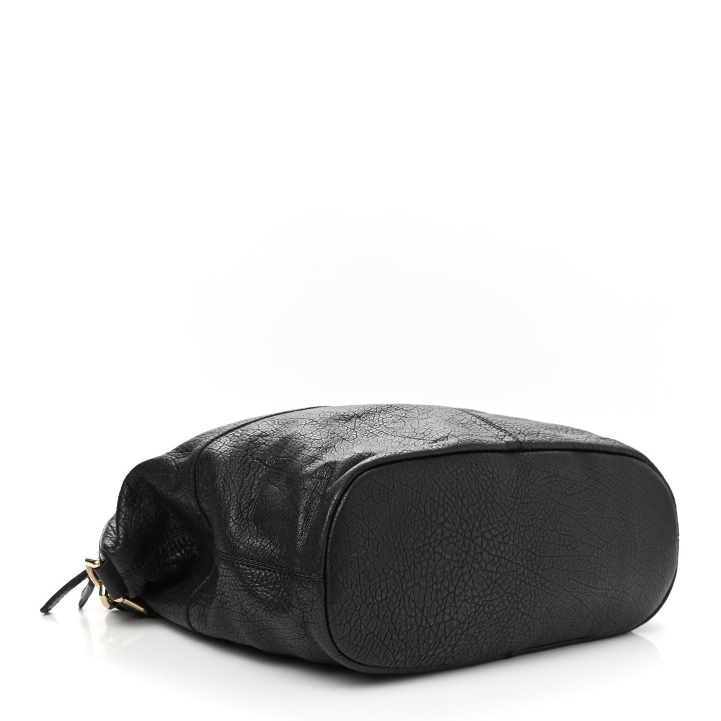 Pebbled Lambskin Zip Animation Medium Nightingale Black