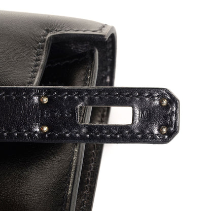 Hermes Box Kelly Cut Clutch Black 7 of 13