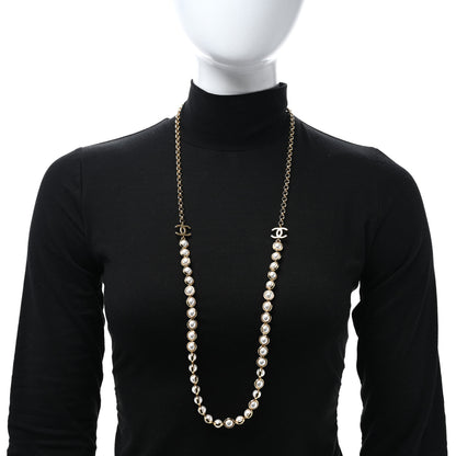 Chanel Pearl CC Necklace Gold 2 of 5