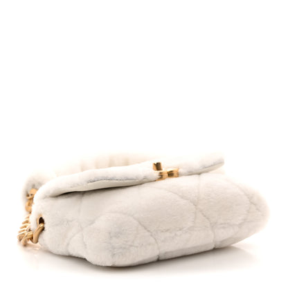 Chanel Shearling Lambskin Quilted CC Chain Flap White 4 of 10