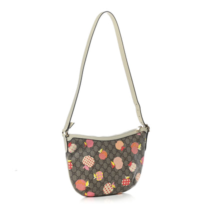 Gucci GG Supreme Monogram Les Pommes Small Ophidia Half Moon Hobo Beige Multicolor Mystic White 3 of 13