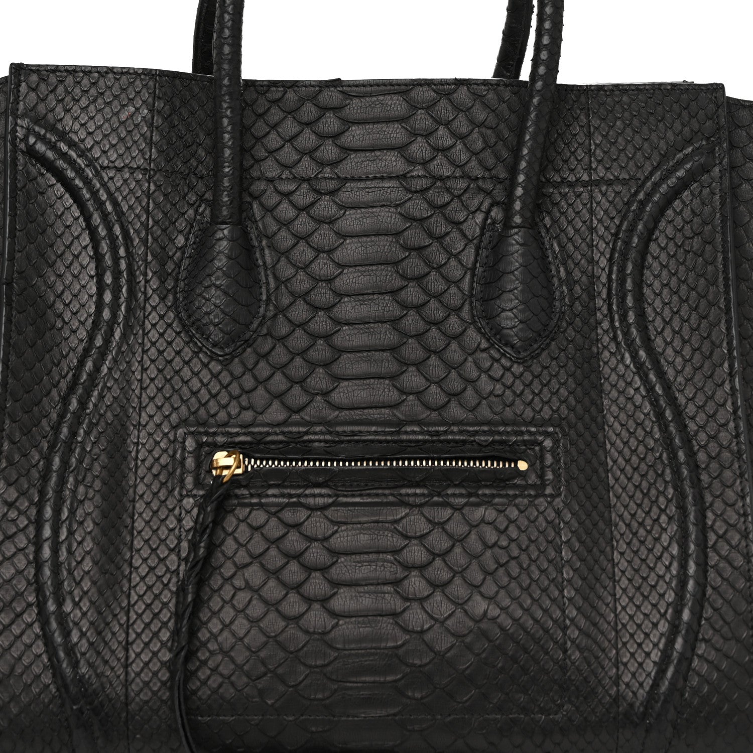 Celine Snakeskin Medium Phantom Luggage Black 8 of 13