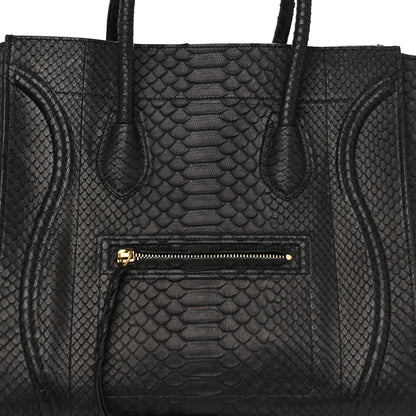 Celine Snakeskin Medium Phantom Luggage Black 8 of 13