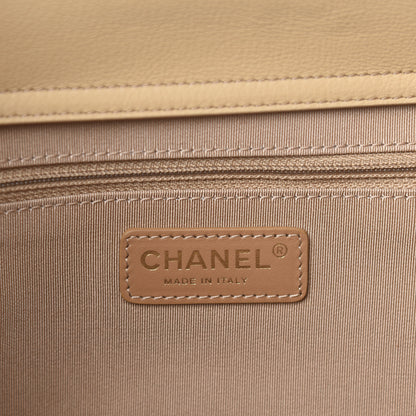 Chanel Bullskin Stitched Medium Shopping Bag Beige 9 of 11