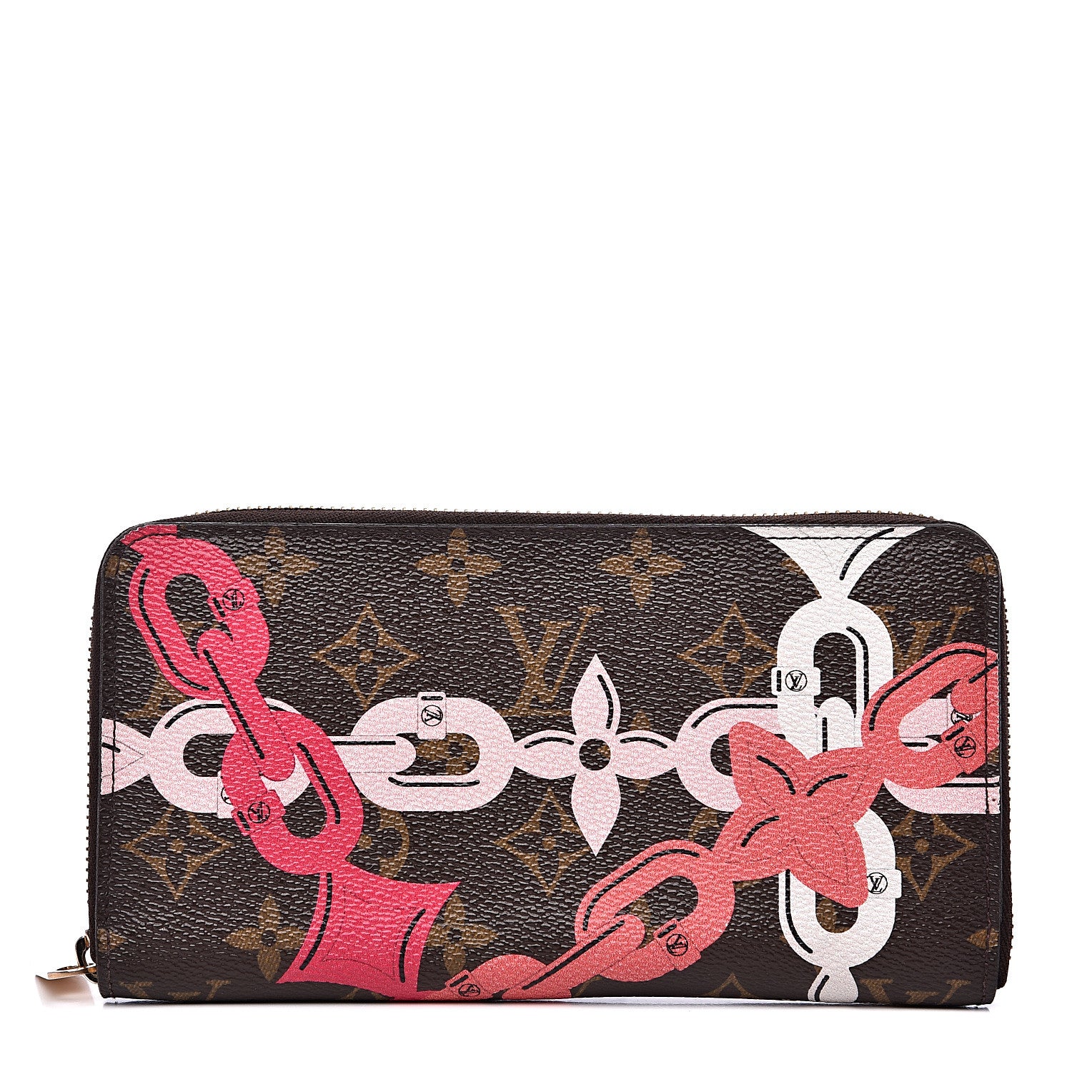 Louis Vuitton Monogram Bay Zippy Wallet Rose Ballerine Poppy 1 of 11