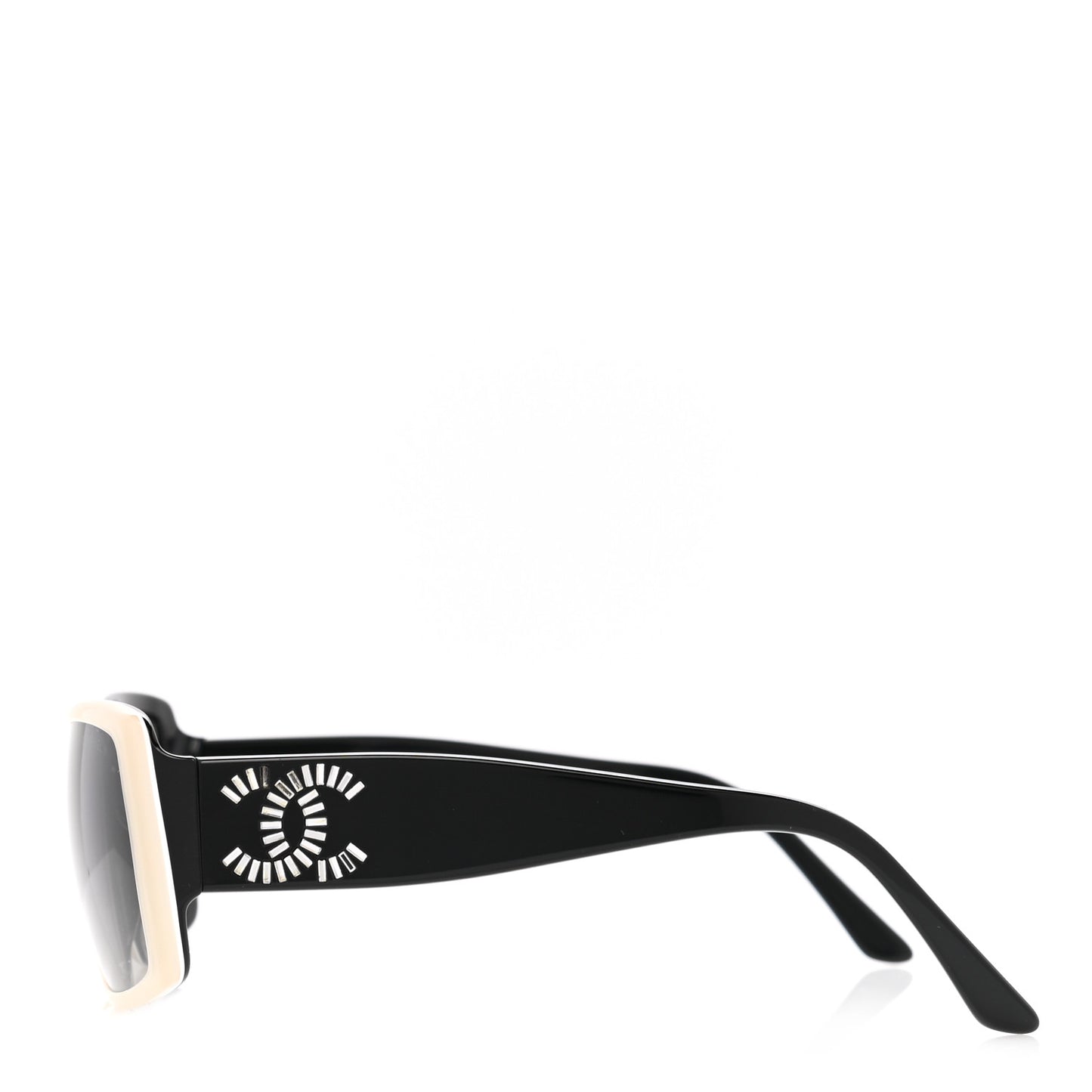 Crystal Baguette CC Sunglasses 5114-B Beige Black