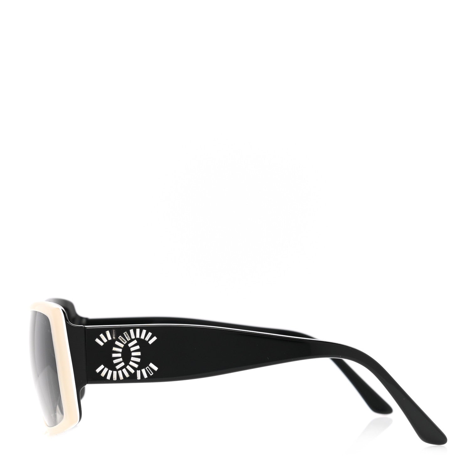 Chanel Crystal Baguette CC Sunglasses 5114-B Beige Black 3 of 9