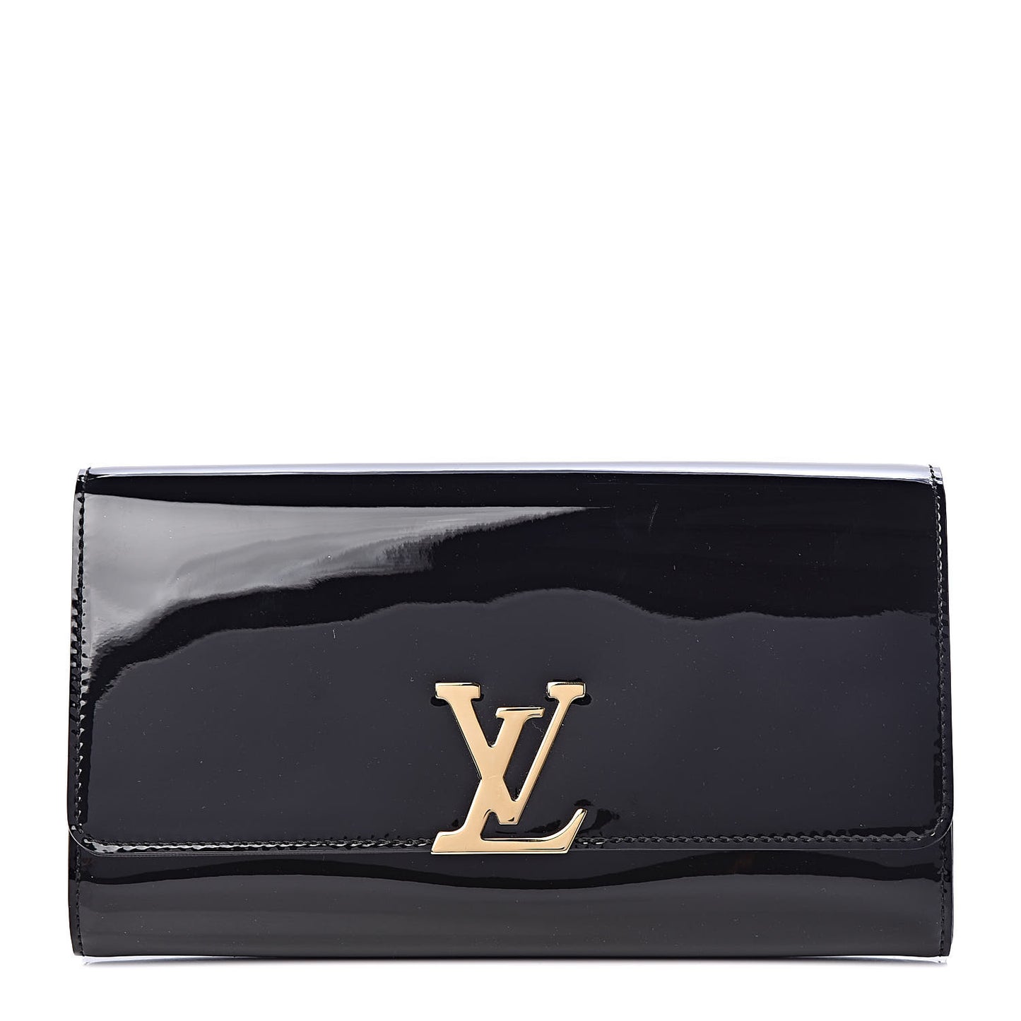 Patent Louise Clutch Black