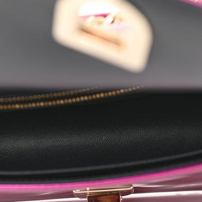 Christian Dior Metallic Patent Micro-Cannage Small Diorama Flap Bag Fuchsia 4 of 10