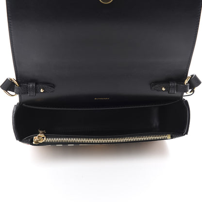 Burberry Grainy Calfskin Vintage Check Hampshire Crossbody Black 5 of 9
