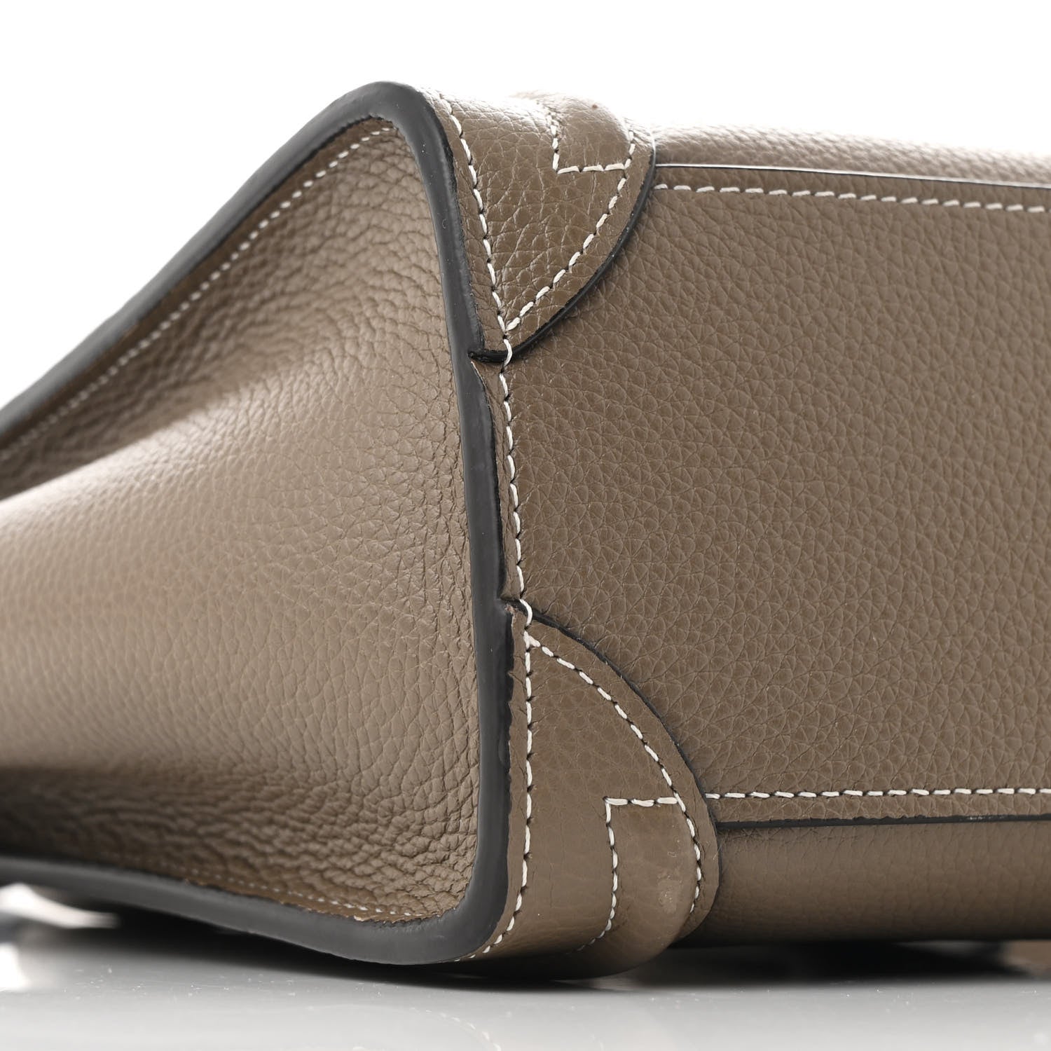 Celine Drummed Calfskin Nano Luggage Souris 10 of 12