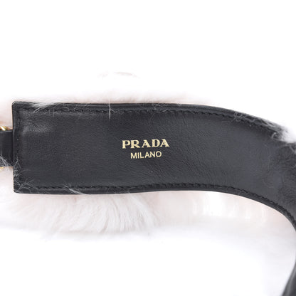 Prada Rabbit Fur Lapin Flowers Shoulder Strap Opale 3 of 5