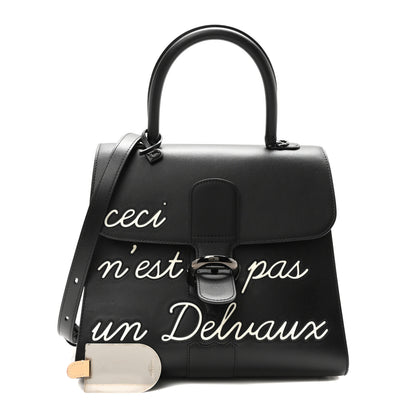 Delvaux Calfskin MM L'Humour Brillant Satchel Black 3 of 9