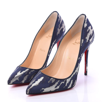 Christian Louboutin Jacquard Camouloubi Pigalle Follies 100 Pumps 37 Bavarios 3 of 8