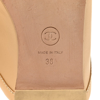 Chanel Lambskin Pearl CC Mules 38 Beige 8 of 10