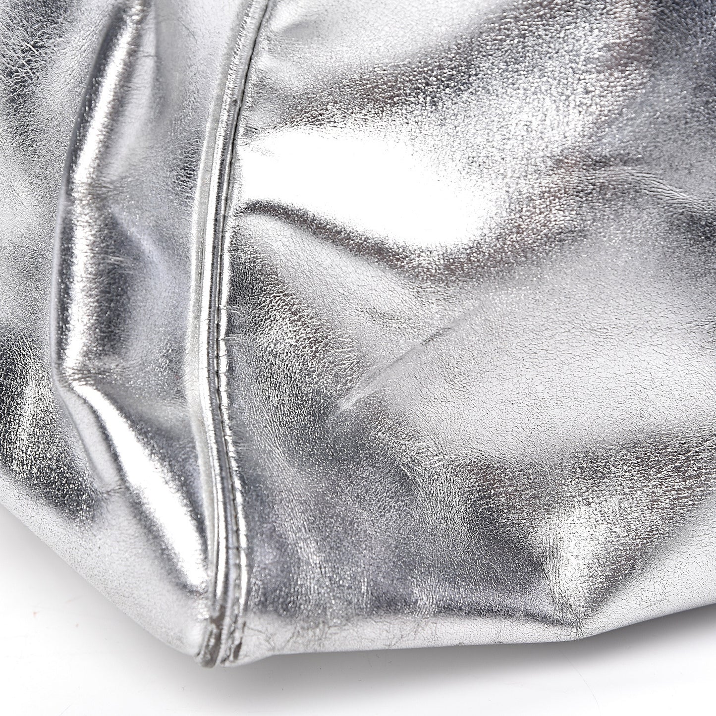 Metallic Calfskin Motocross Classic Hardware Bowling MM Silver Hardware