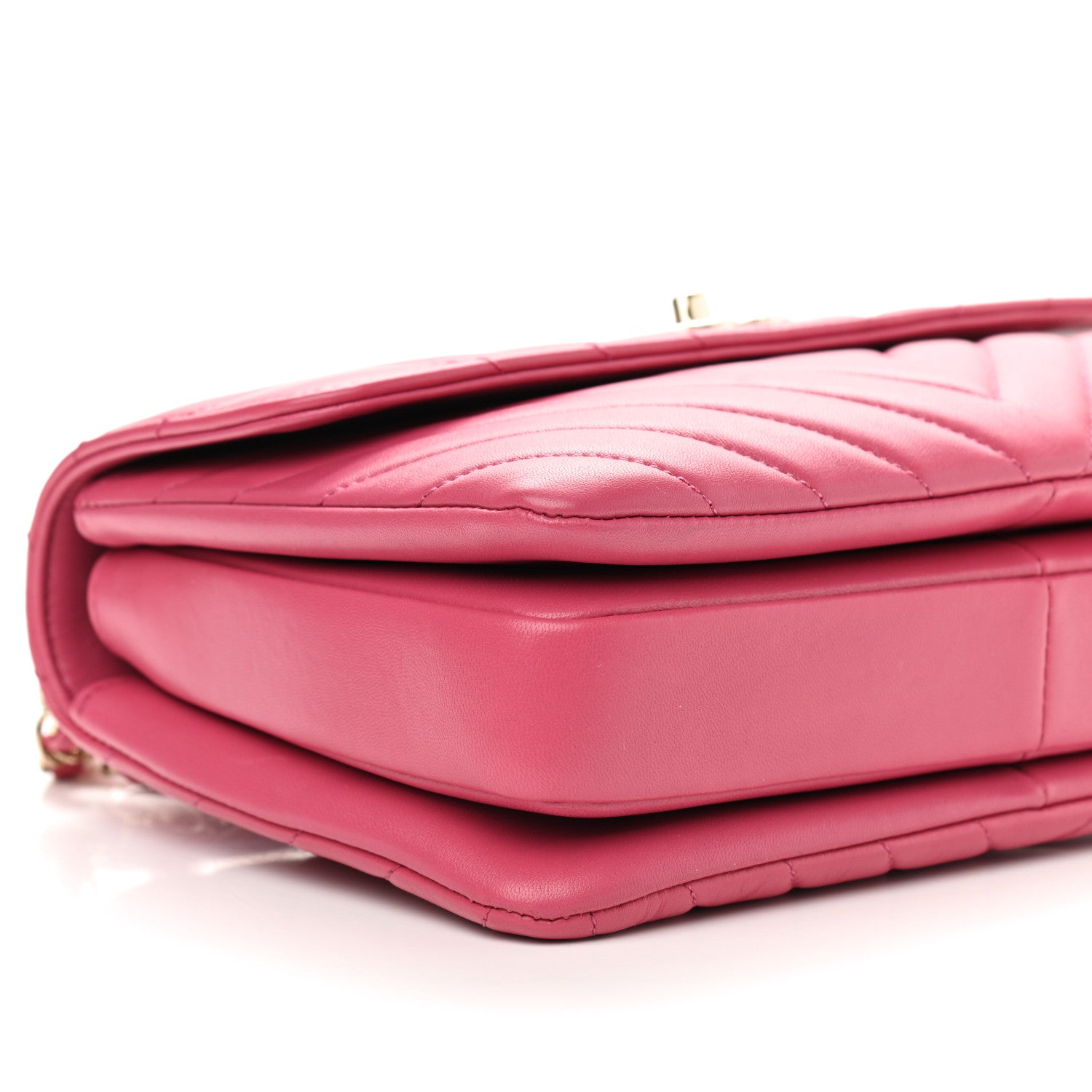 Chanel Lambskin Chevron Quilted Small Trendy CC Dual Handle Flap Bag Pink 7 of 9