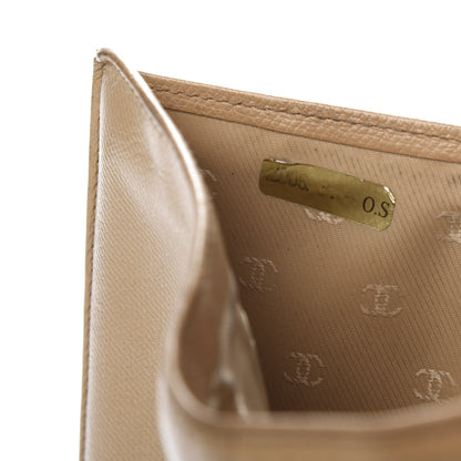 Chanel Grained Calfskin CC Button Yen Wallet Beige 10 of 16