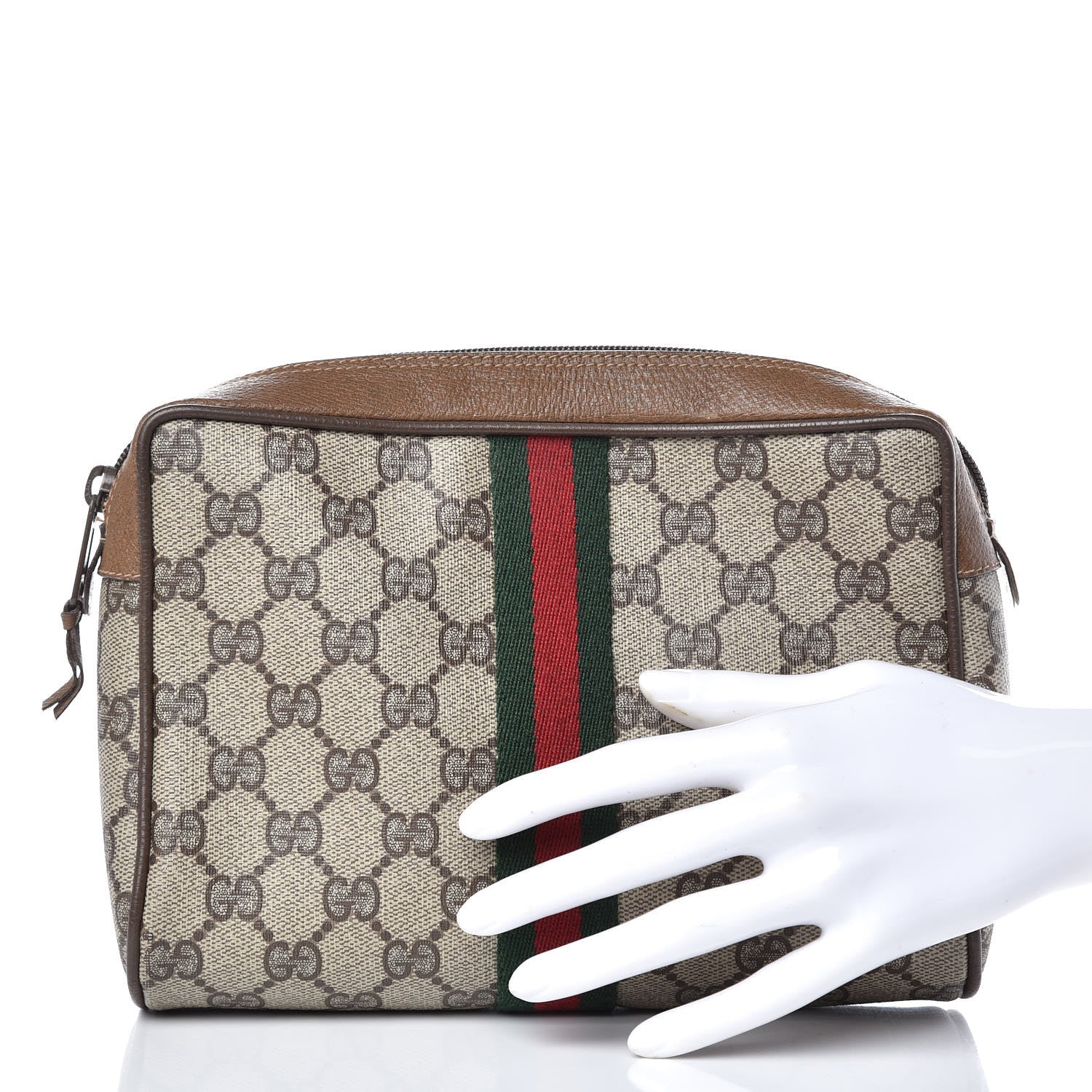 Gucci GG Plus Web Pouch Brown 2 of 11