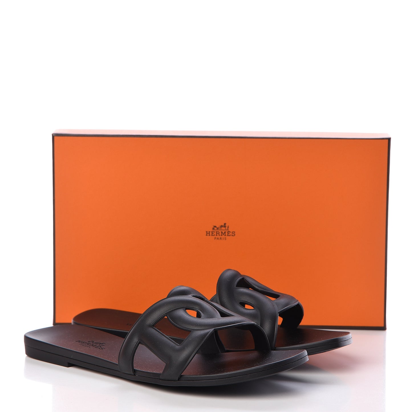 Rubber Aloha Sandals 37 Black
