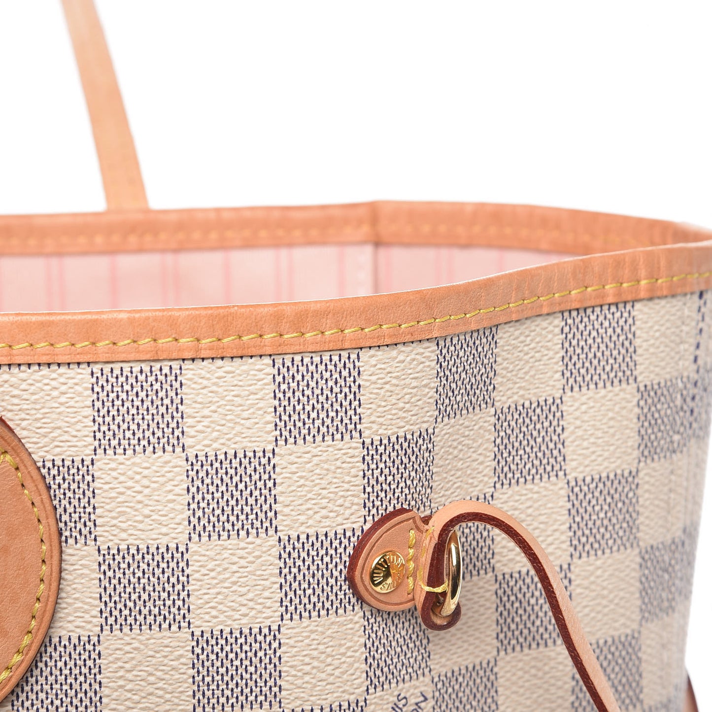 Damier Azur Neo Neverfull MM Rose Ballerine