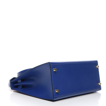 Hermes Tadelakt Kelly Sellier 28 Bleu Electrique 3 of 10