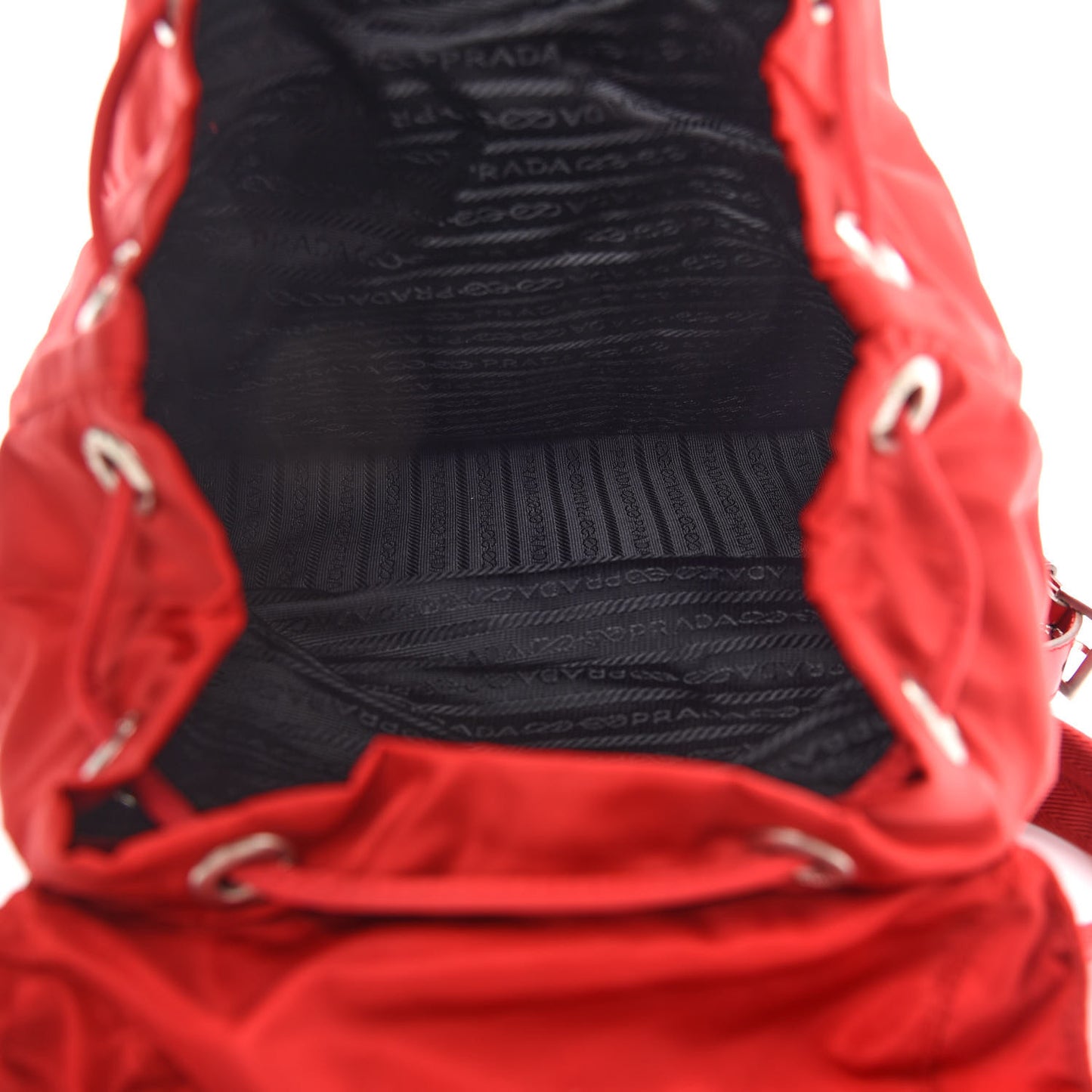 Nylon Vela Single Buckle Backpack Rosso