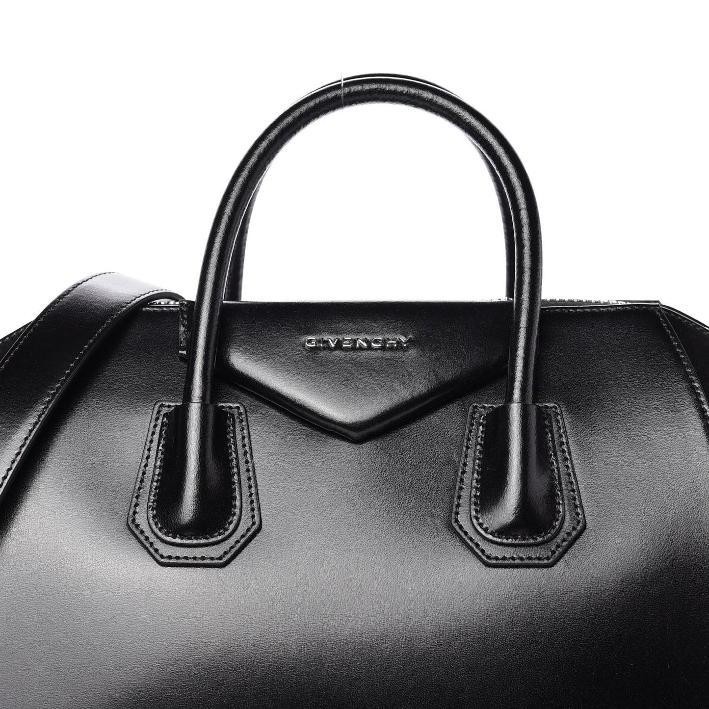 Shiny Lord Calfskin Medium Antigona Black
