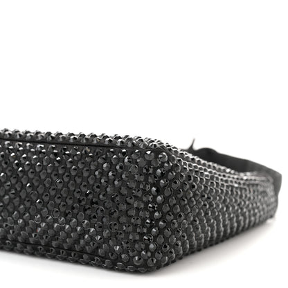 Prada Satin Crystal Mini Re-Edition 2000 Bag Black 10 of 12