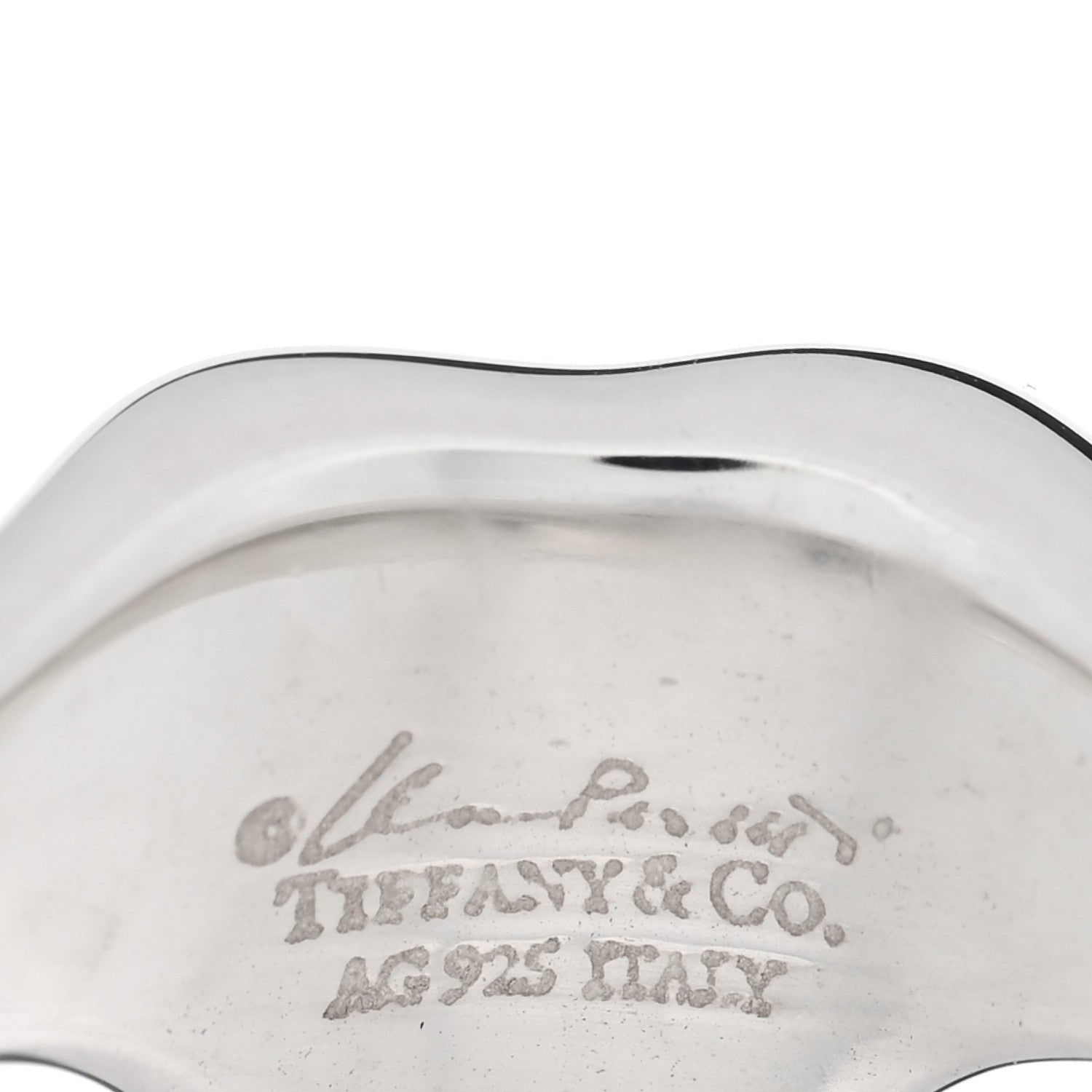 Tiffany Sterling Silver Elsa Peretti Full Heart Ring 49 4.75 4 of 5