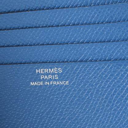 Hermes Epsom Bi-Color Bearn Recto Verso Wallet Bleu Electrique Mykonos 6 of 9