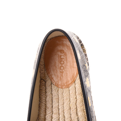 Gucci GG Supreme Monogram Bees Espadrille Flats 36.5 Beige Ebony Oro Black 5 of 7