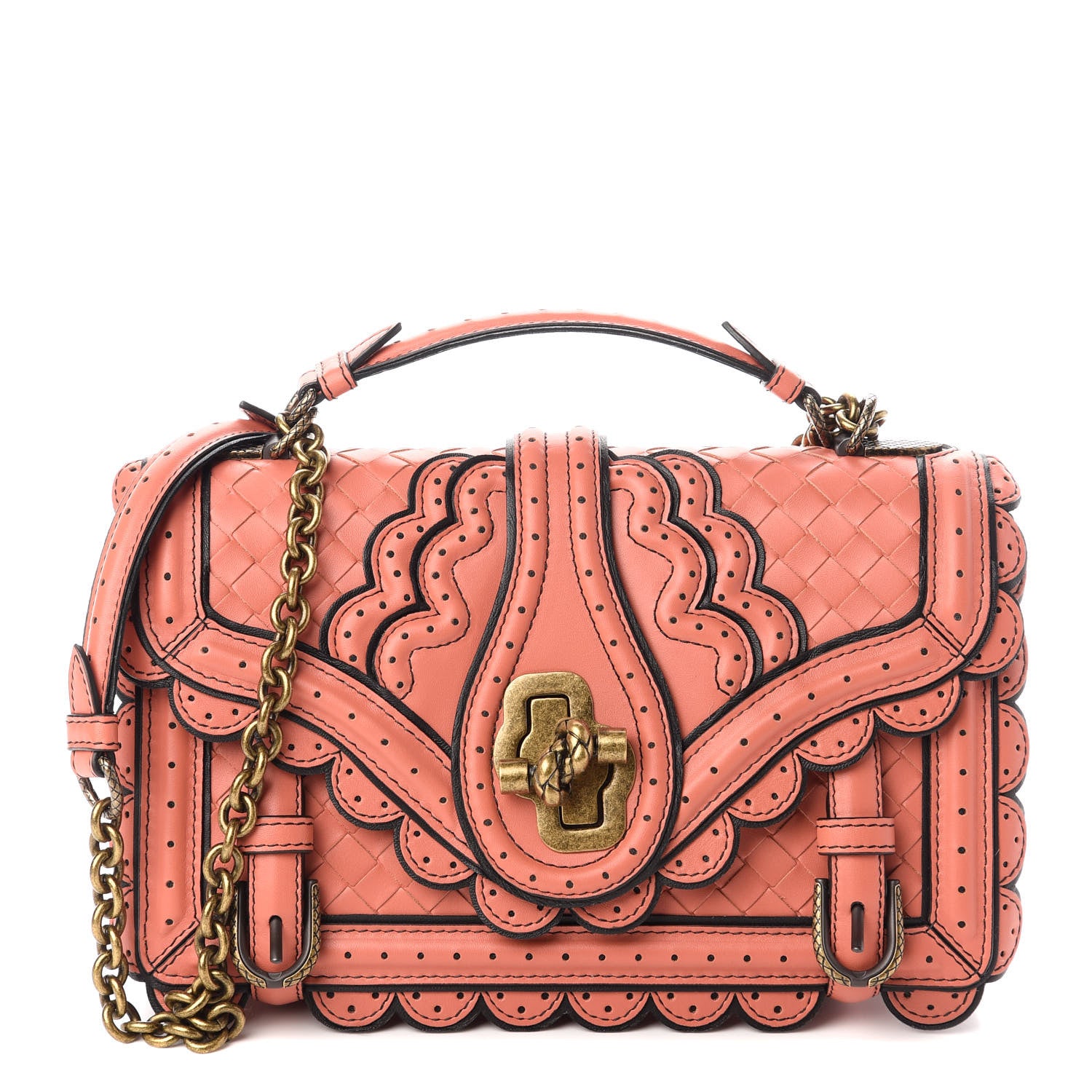 Bottega Veneta French Calfskin Intrecciato Wingtip City Knot Bag