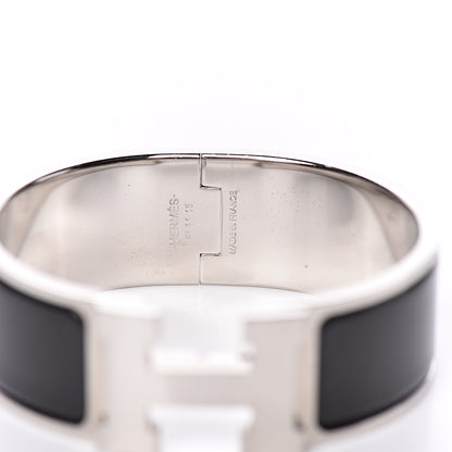 Hermes Enamel Wide Clic Clac H Bracelet PM Black 5 of 7