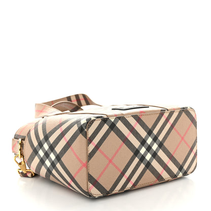 Burberry E-Canvas Check Daphne Tote Archive Beige 4 of 10