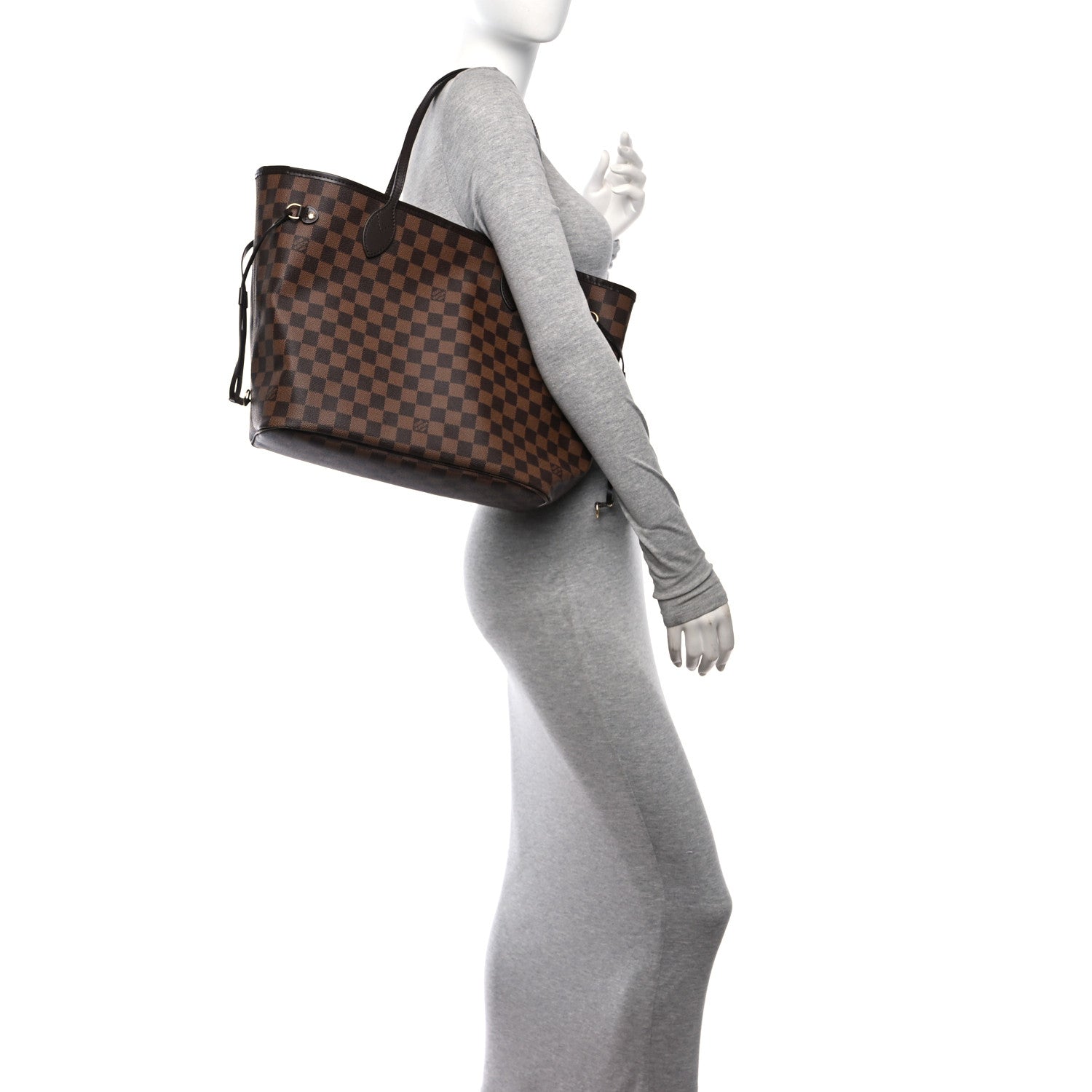 Louis Vuitton Damier Ebene Neo Neverfull MM Rose Ballerine 2 of 11