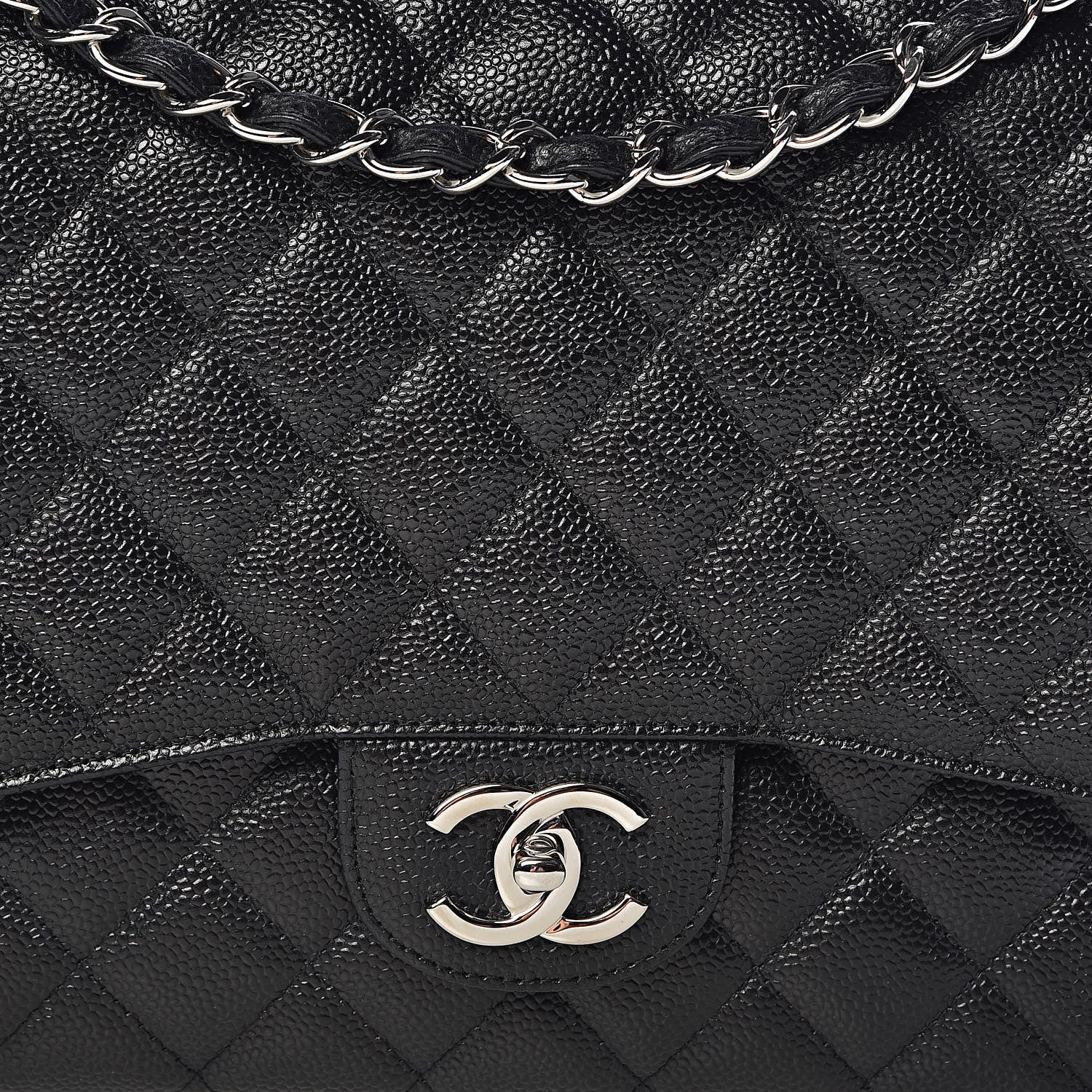 Chanel Caviar Quilted Maxi Double Flap Black 11 of 12