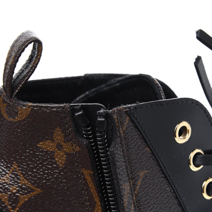 Louis Vuitton Patent Calfskin Monogram Star Trail Ankle Boots 35 Black 14 of 16