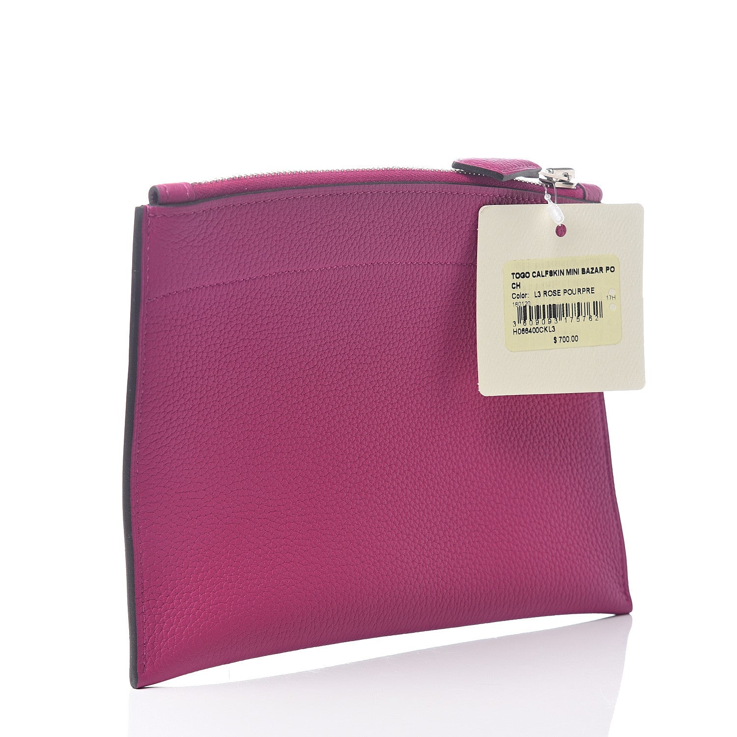 Hermes Togo Mini Bazar Pouch Rose Pourpre 2 of 6