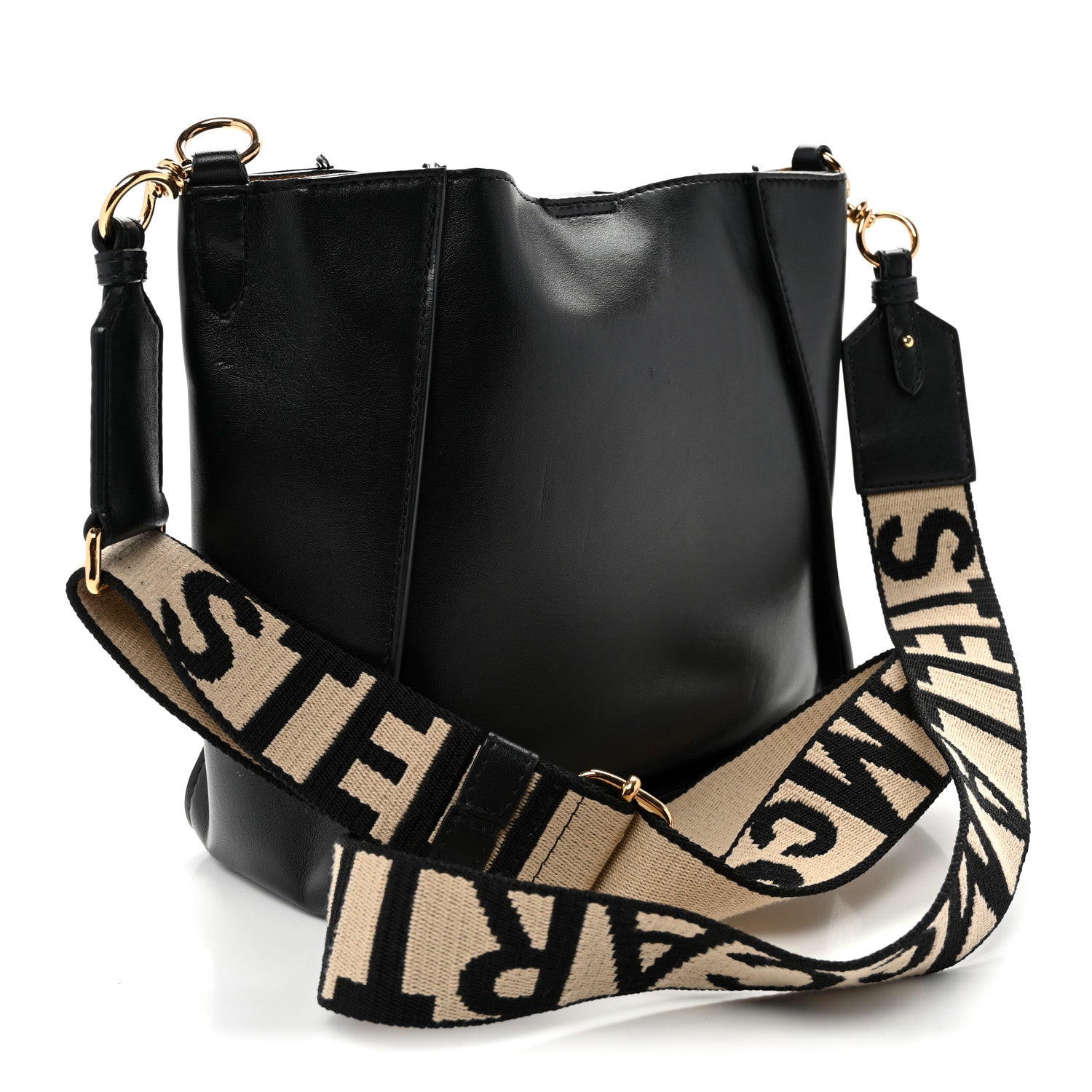 Stella McCartney Eco Alter Nappa Perforated Logo Mini Crossbody Black 3 of 11