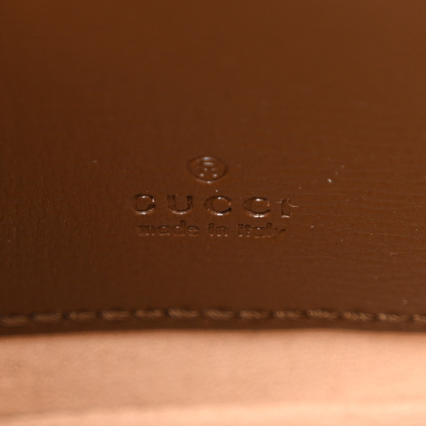 GG Supreme Monogram Azalea Calfskin Web Horsebit 1955 Wallet On Strap Beige Ebony Brown Sugar